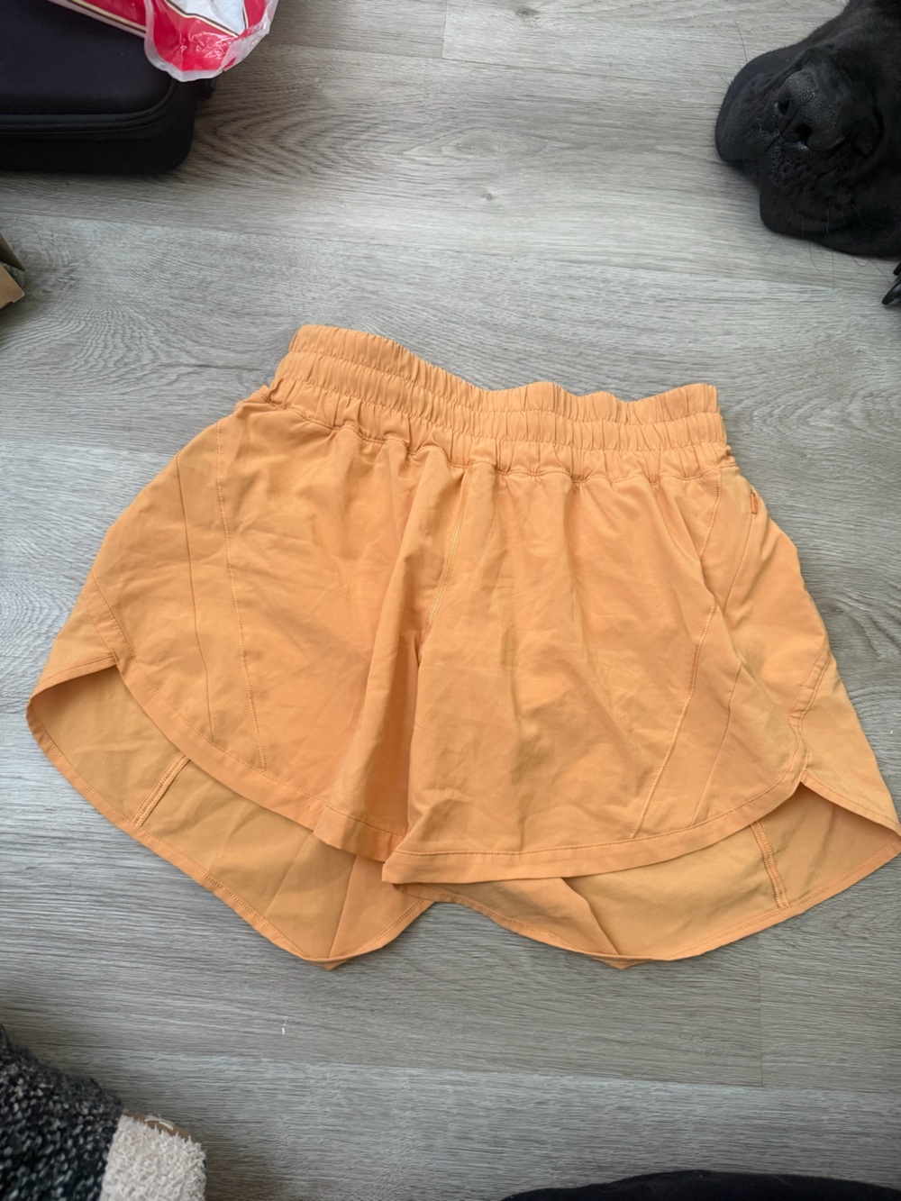 Lululemon Orange running shorts